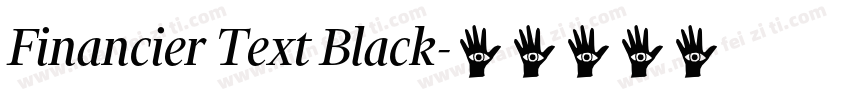 Financier Text Black字体转换